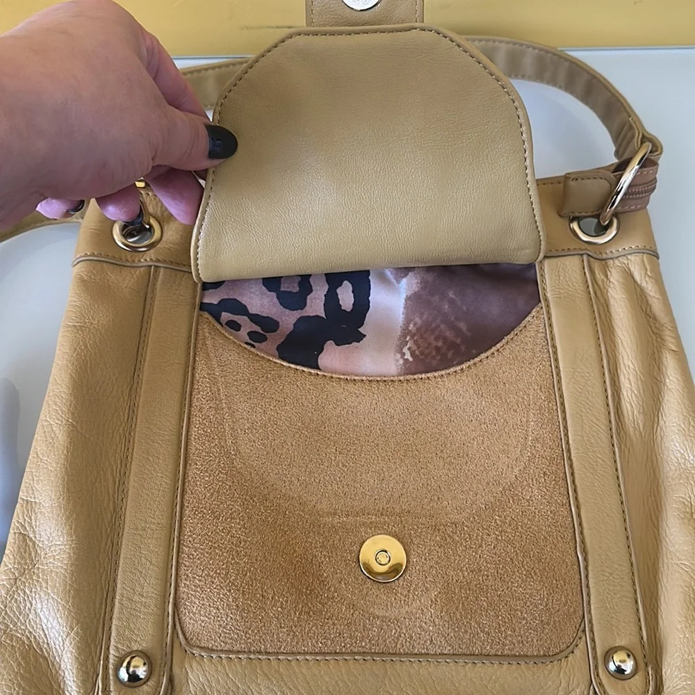 Sharif Leather Shoulder Crossbody Bag with Tote in Mustard Yellow NWOT